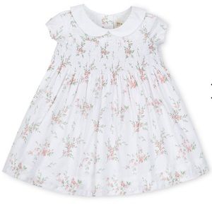 Hope and Henry Smocked Peter Pan Collar Dress Baby Girl 0-3 Months